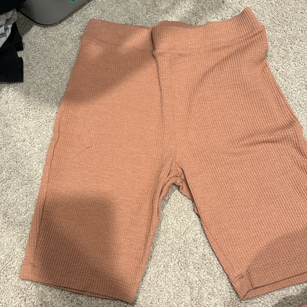 Zara ribbed biker shorts